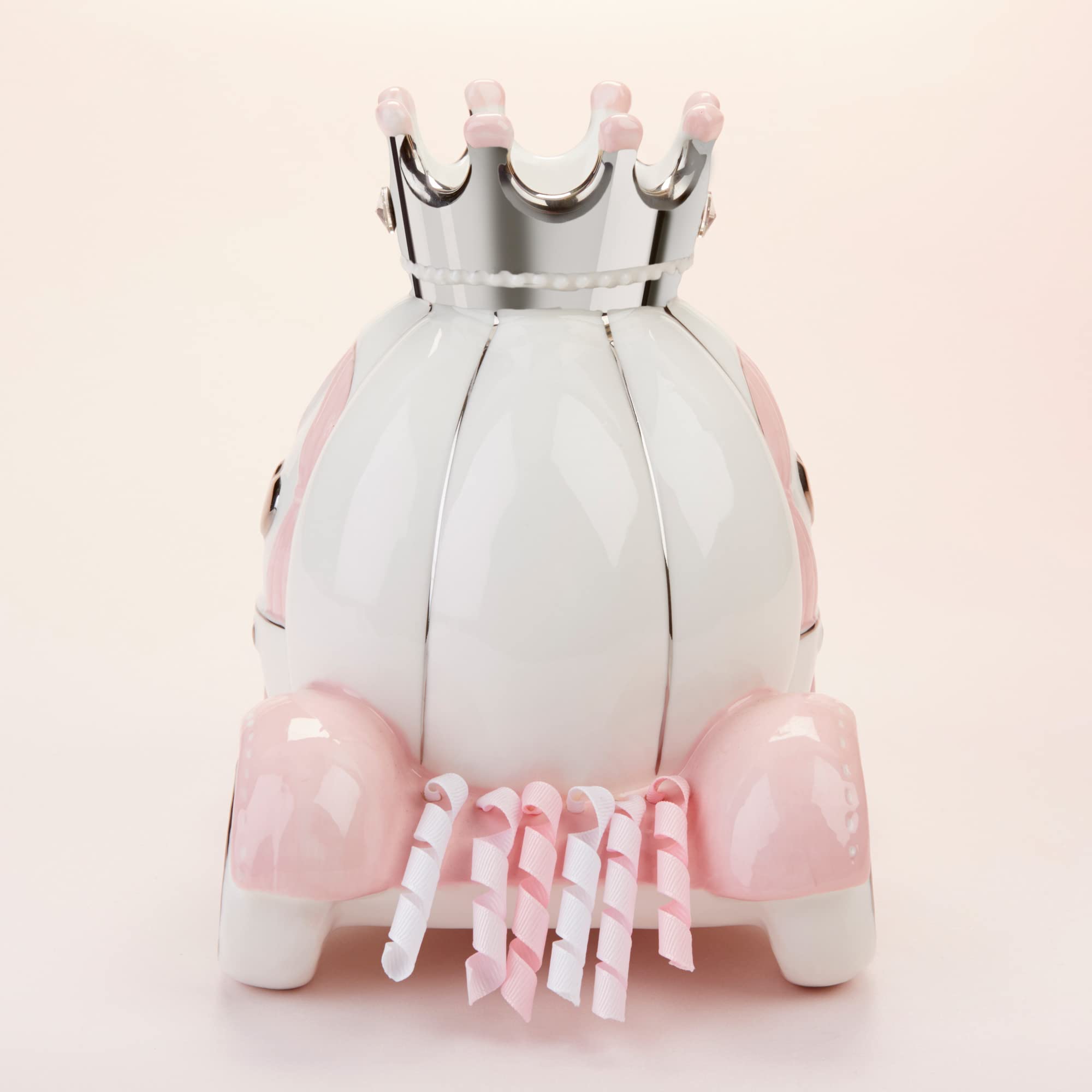 Baby Aspen Little Princess Ceramic Carriage Piggy Bank - Perfect Gift for Girls' Birthday, Christmas & Savings
