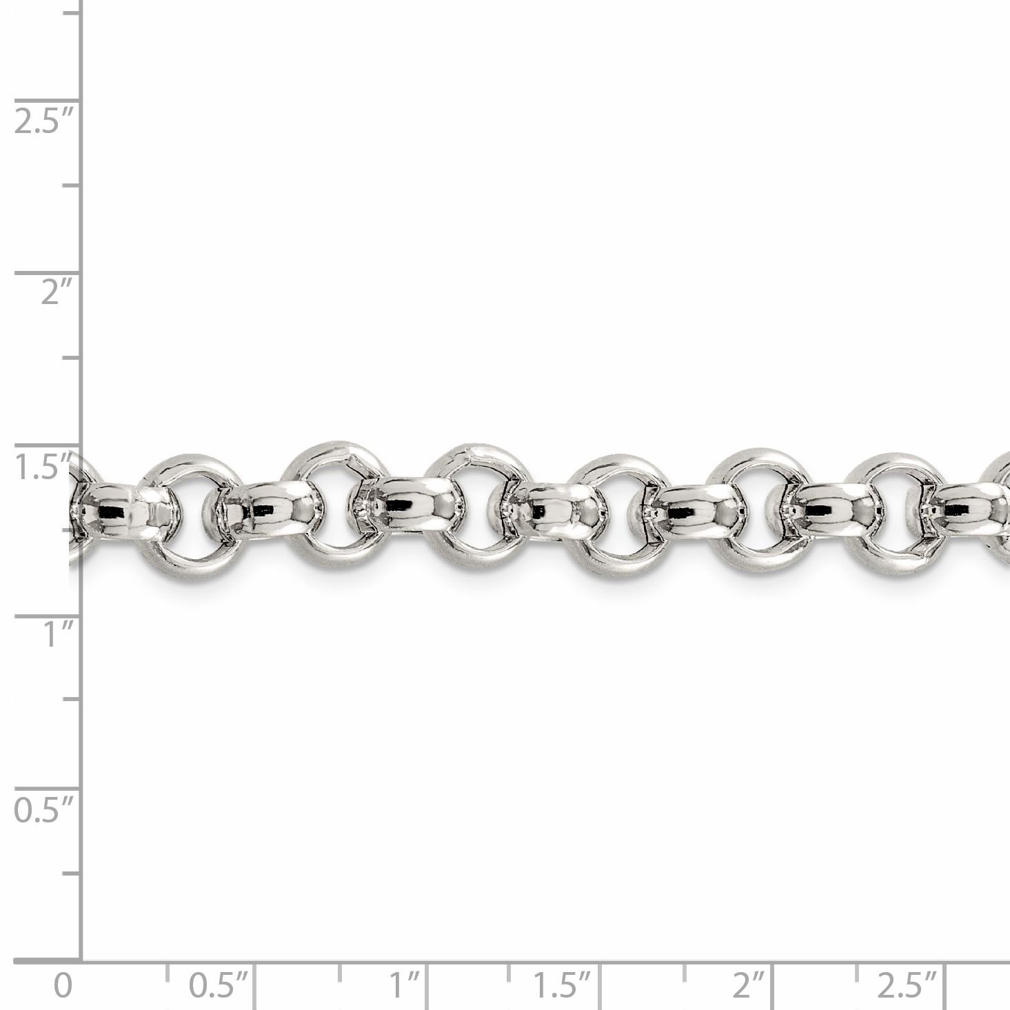 Sterling Silver 9.5mm Semi-Solid Rolo Chain Necklace for Women - Durable 925 Silver Jewelry for Everyday Wear, Layering & Gifts