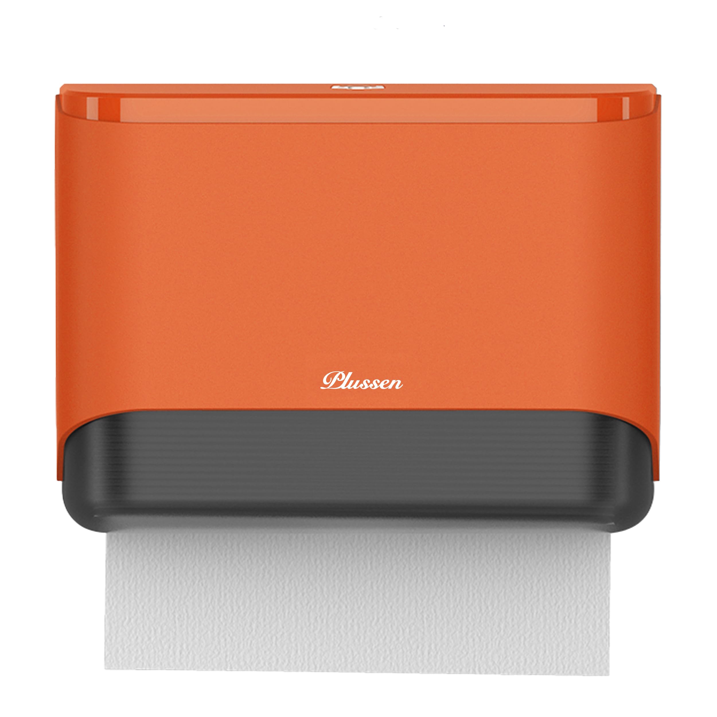 Commercial Paper Towel Dispenser Wall Mount with Lock - Universal Multifold/Tri-Fold Hand Towel Holder for Bathroom, Kitchen & Office - Compact Toilet Tissue Dispenser (Orange, 1-Pack) - Ideal for Restaurants, Hospitals & Public Restrooms