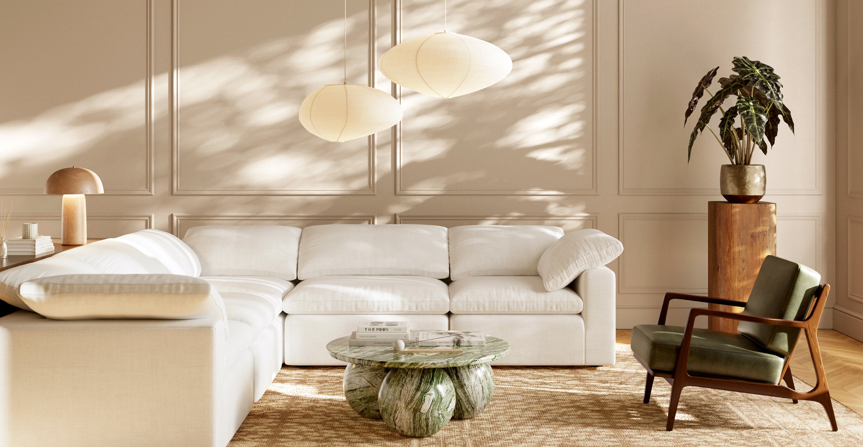 Modern Marble Coffee Table - Elegant & Durable Living Room Centerpiece for Home Decor | Perfect for Lounge, Office, or Waiting Area