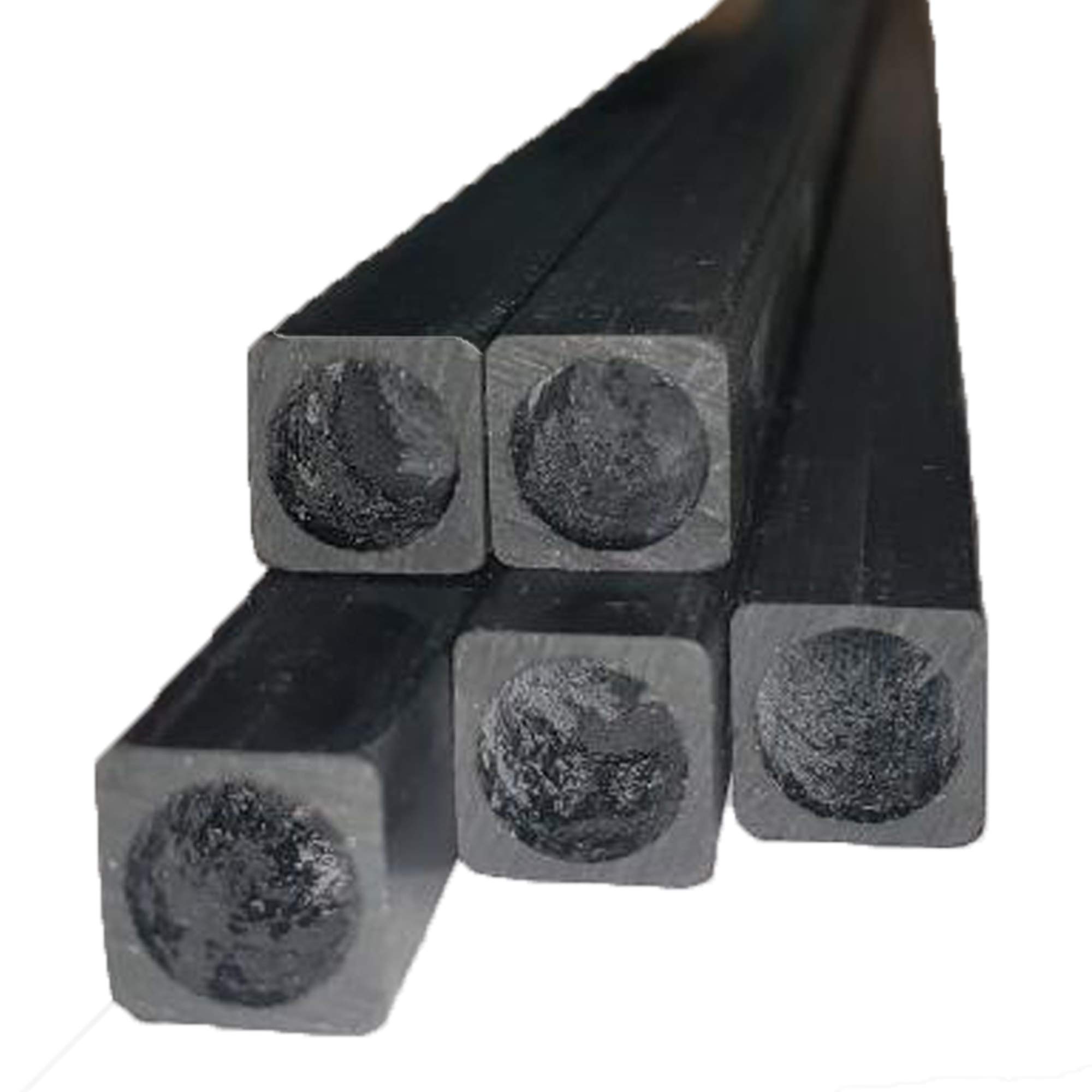 10 Pcs 8mm x 8mm x 1000mm Pultruded Carbon Fiber Square Tubes with Round Center - High Strength Lightweight for RC Hobbies, Drones, DIY Projects, Model Building and Special Engineering Applications