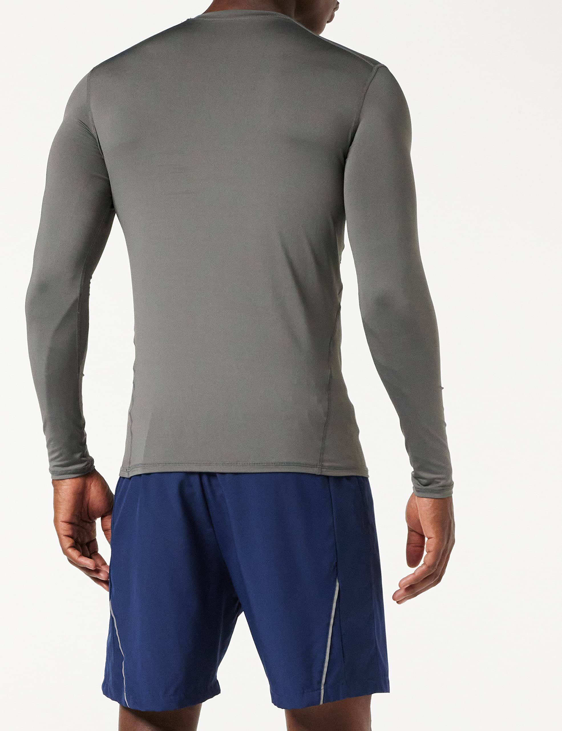 MEETYOO Men's Compression Shirt, Long Sleeve Athletic Base Layer for Running, Gym, Cycling - Moisture Wicking & Breathable Workout Shirt for Sports & Outdoor Activities