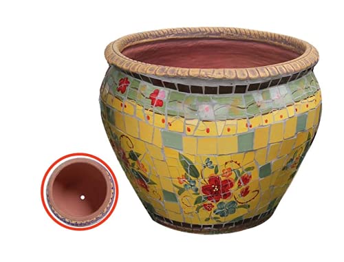 Hand-Painted Luxury Ceramic Succulent Planter - Colorful Mosaic Bonsai Flower Pot for Indoor & Outdoor Plants | Balcony, Courtyard & Home Decor | Durable & Creative Ceramic Planter for Succulents, Flowers & Green Plants