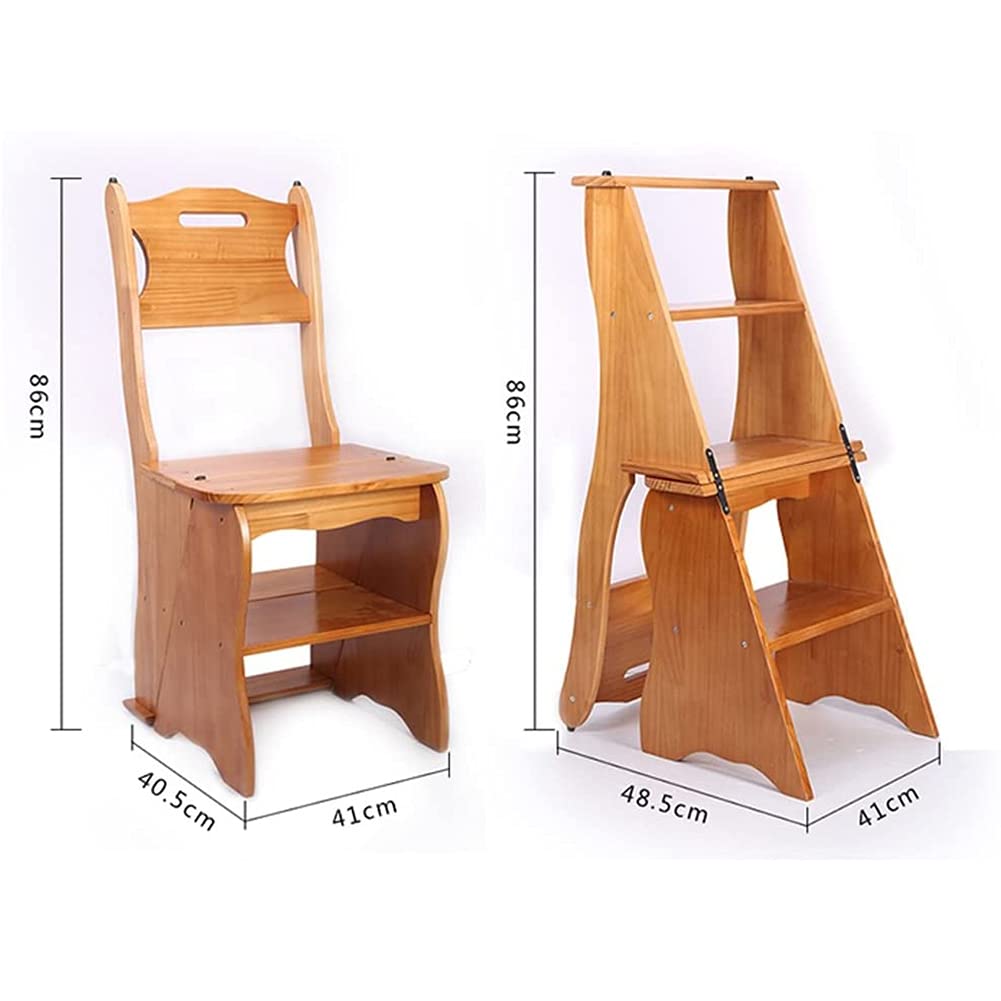 KAZUP 3-Step Folding Step Stool for Adults - Non-Slip Indoor Climbing Stool, Multifunctional Foldable Chair & Ladder for Kitchen, Bathroom, and Home Storage - Compact & Sturdy Design for Easy Access to High Places
