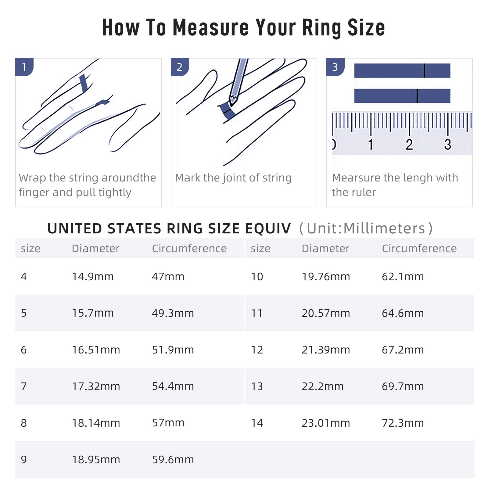 KAZITSAN 3pc Stainless Steel Stacking Rings - Silver/Rose Gold Wedding Bands for Women & Men | Fashion Jewelry Gift