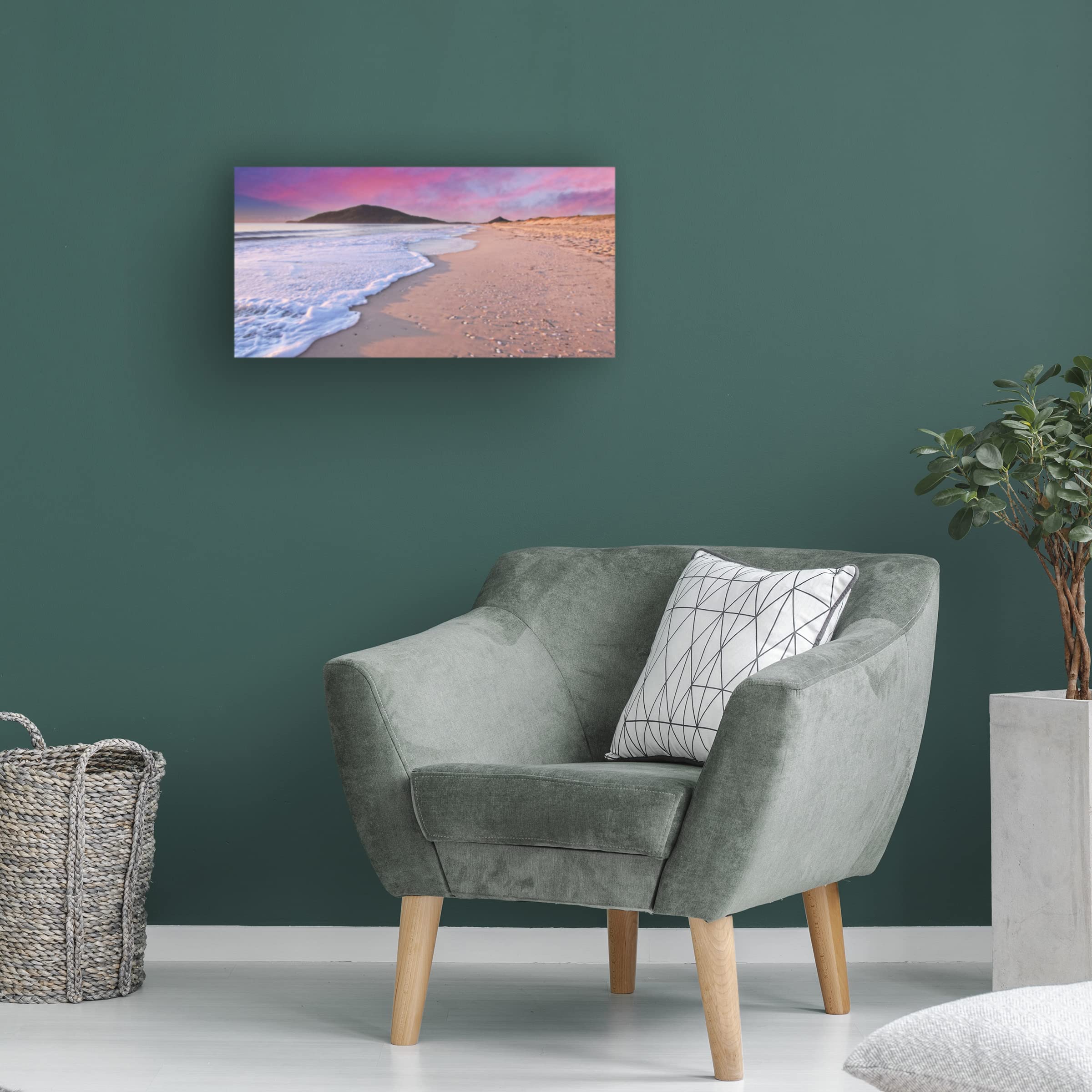 Trademark Fine Art 'Jimmys Beach' Canvas Wall Art by Beata Czyzowska Young - Coastal Decor for Living Room, Bedroom & Office