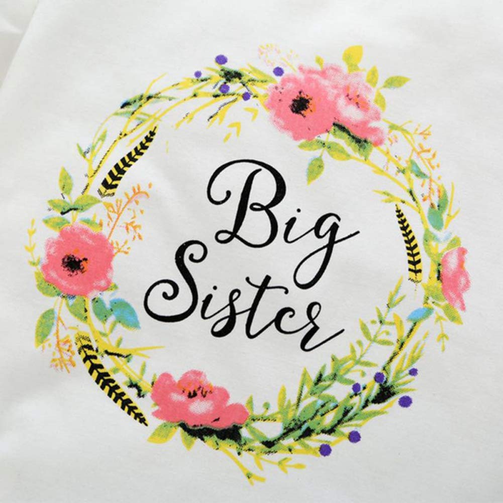 Big Sister Little Sister Matching Outfits - Cute Shirt & Bodysuit Set for Newborn, Infant, Toddler & Kids - Perfect Sibling Gift for Photos, Holidays & Family Occasions