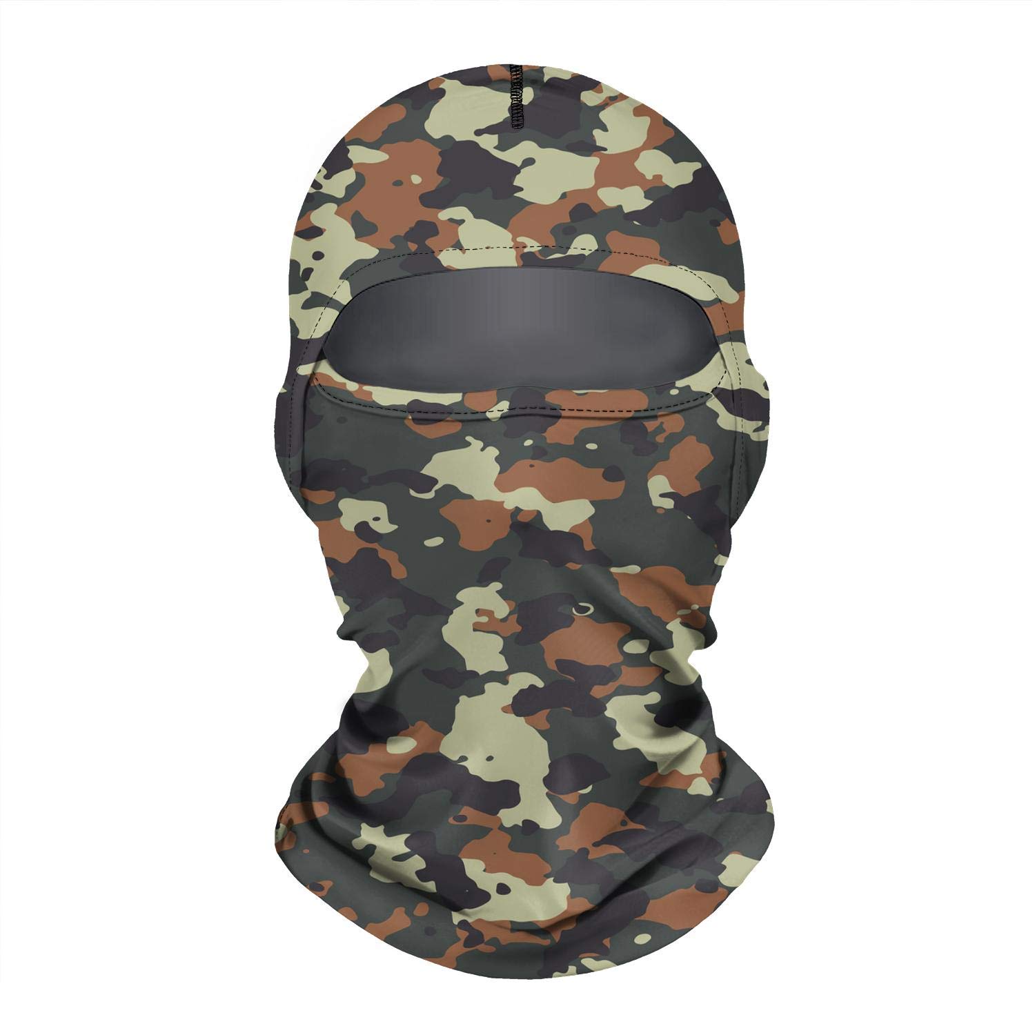 Windproof Camouflage Ski Mask - Tactical Army Balaclava for Men & Women - Cold Weather Face Cover for Skiing, Hunting & Outdoor Sports