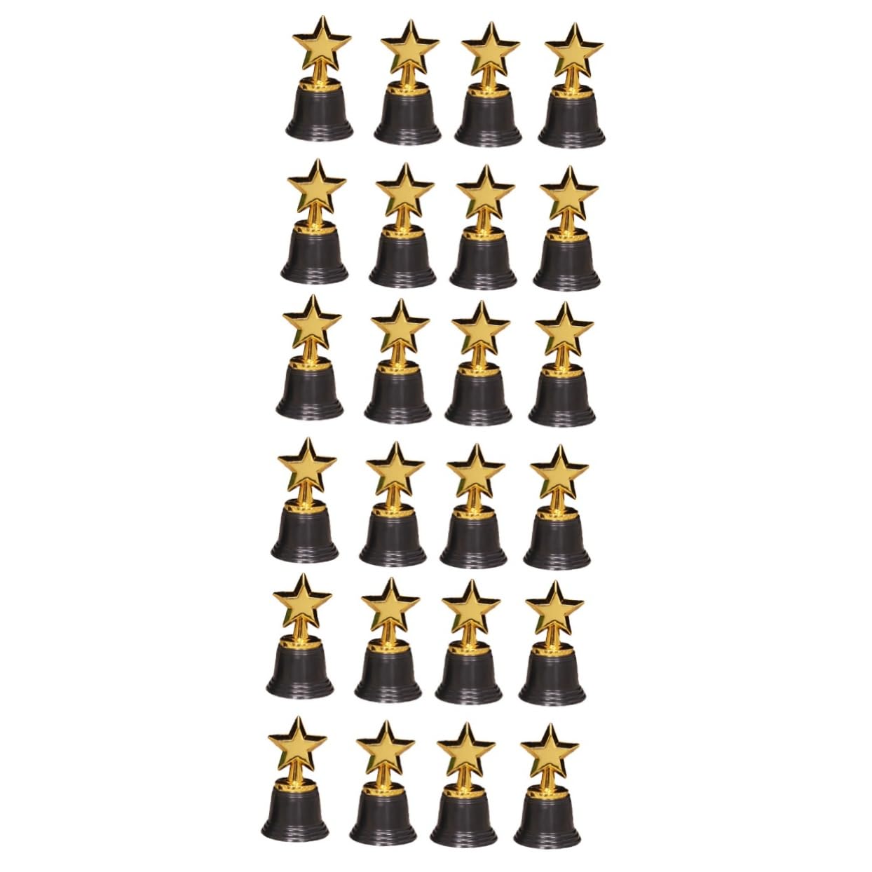 GOOHOCHY 24 Pcs Gold Trophy Cup Toys - Kids Award Set for Pretend Play, Classroom Rewards & Party Favors - Plastic Simulation Trophies for Children's Games & Achievements