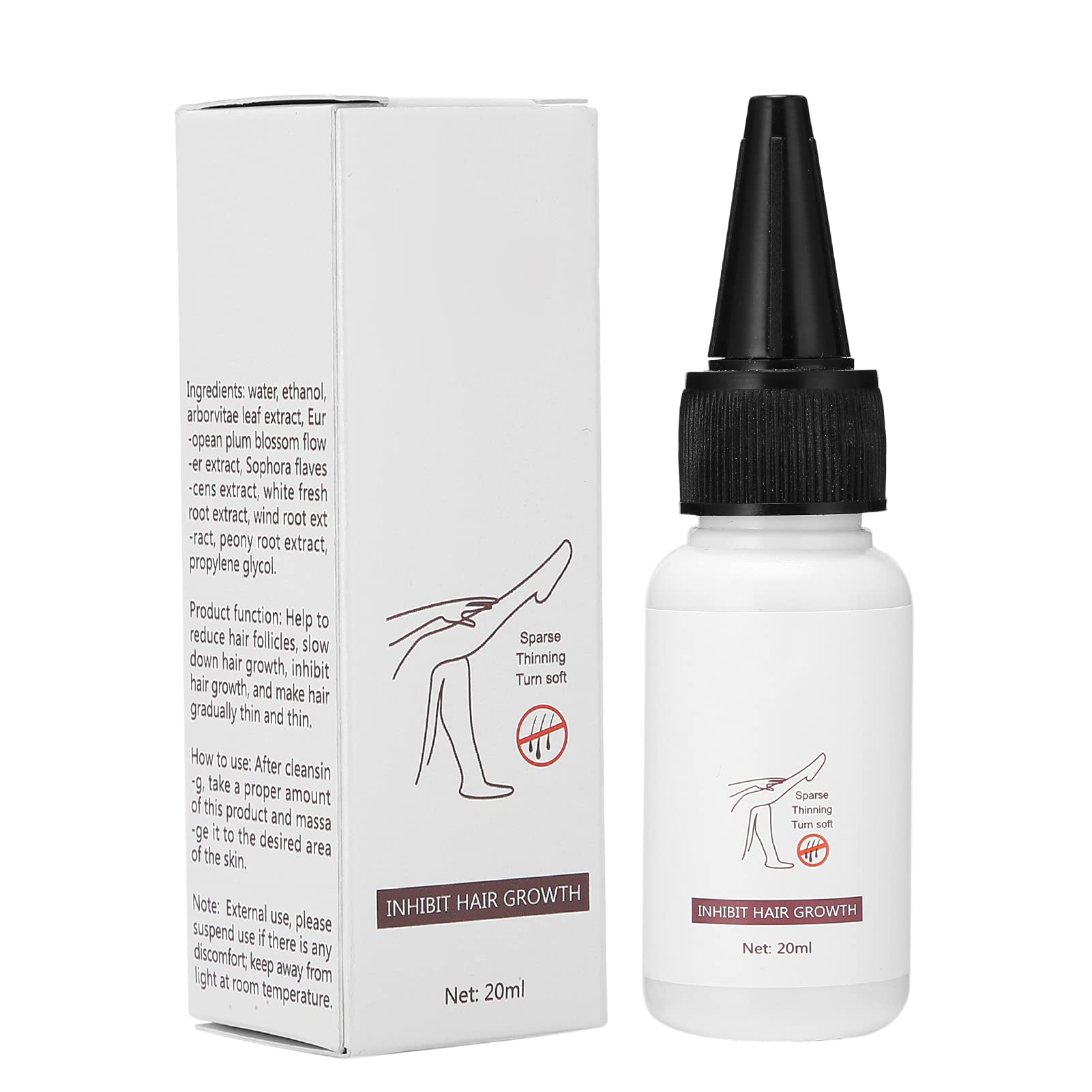 **Painless Hair Growth Inhibitor Liquid - Non-Irritating Hair Removal for Face & Arms (20ml) | Smooth Skin Solution for Women & Men | At-Home & Salon Use**