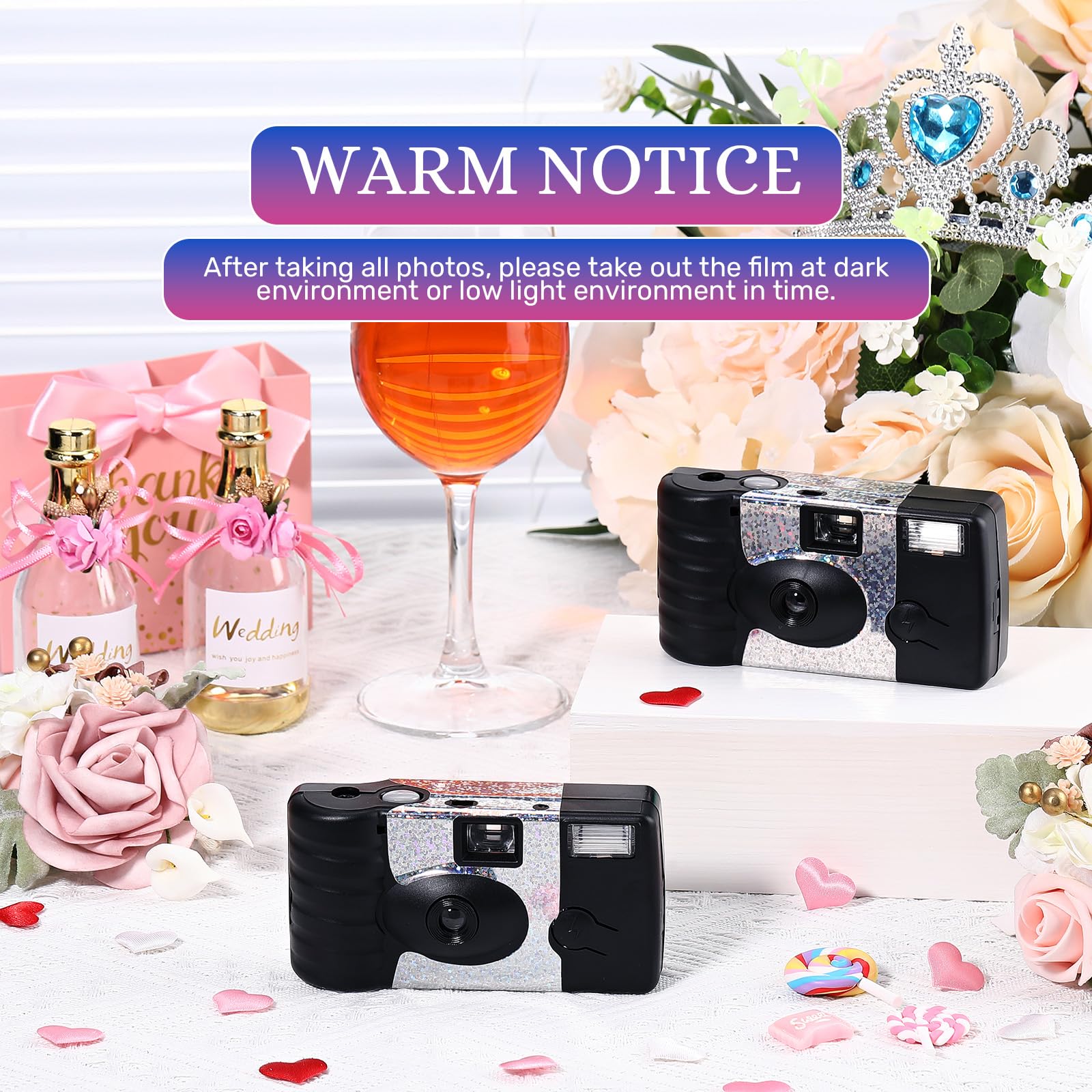 Treela 6 Pack Disposable Cameras for Weddings, Bachelorette Parties & Events - 35mm Single Use Flash Cameras Bulk for Birthday, Concert, Travel, Anniversary - Perfect Party Favors & Vacation Gifts (Rainbow Style) - Capture Memories at Weddings, Parties & Special Events