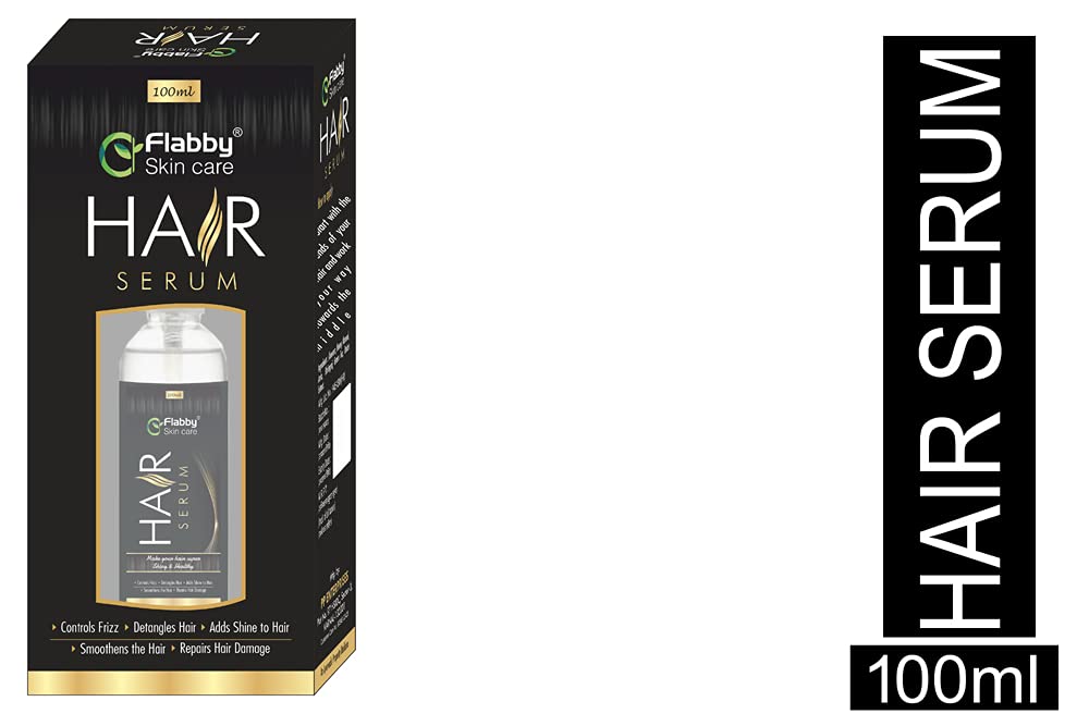 Flabby Skin Care Hair Serum - Smooths, Repairs Damaged Hair & Adds Shine - 100ml | Perfect for Dry, Frizzy Hair & Daily Hair Care Routine
