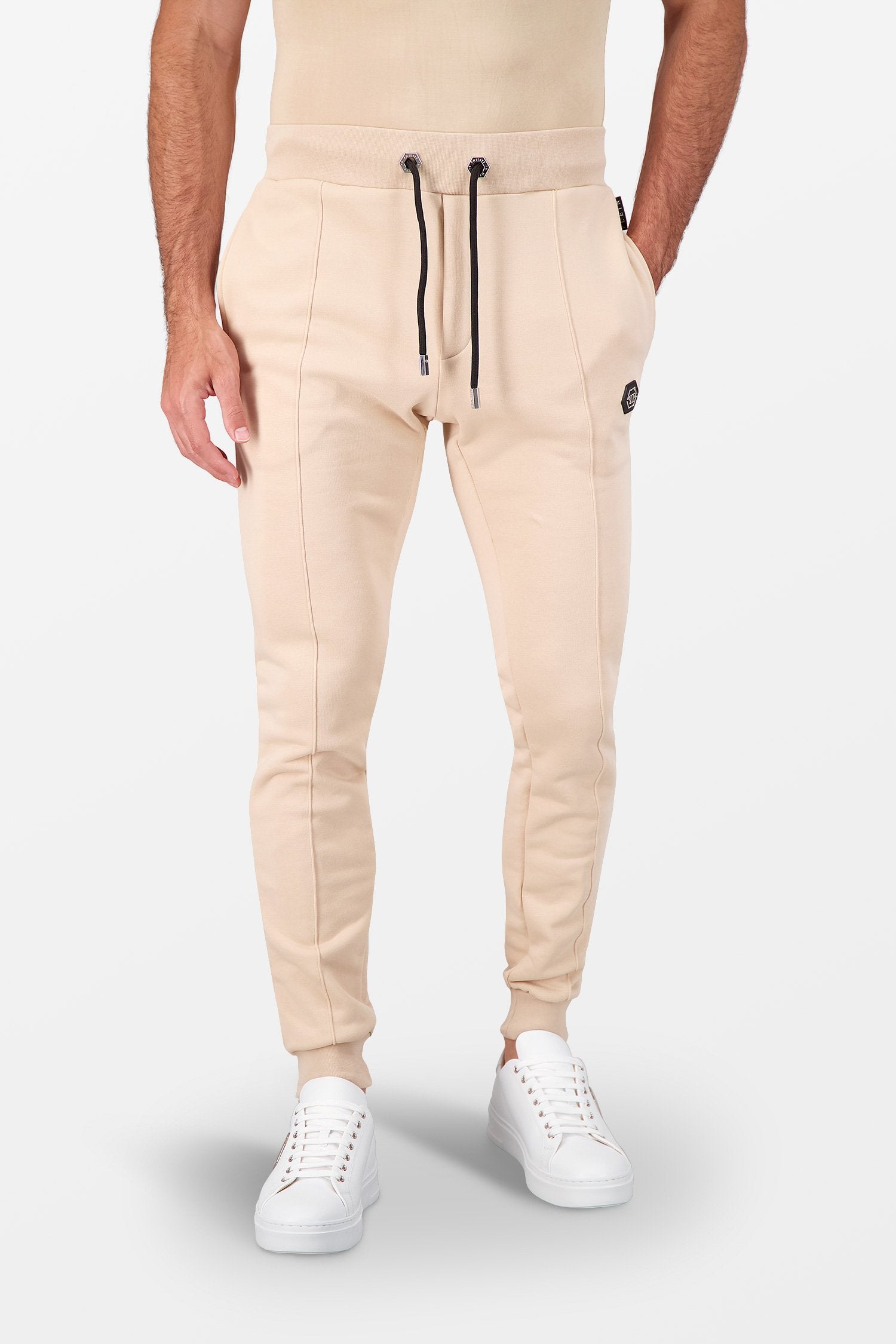 Philipp Plein Beige Jogging Pants for Men - Comfortable Casual Sweatpants with Elastic Waistband | Perfect for Gym, Lounge & Streetwear Fashion