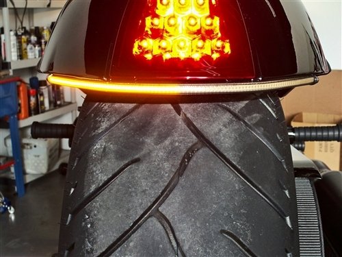 Victory Hammer Rear Fender Eliminator Kit - LED Turn Signals with License Plate Light & Mounting Bracket (Amber Indicators, Clear Lens) | Motorcycle Customization & Safety Upgrade