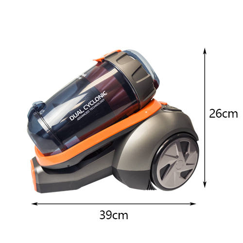 2200W Powerful Bagless Cyclonic Vacuum Cleaner - Lightweight, High-Suction for Pet Hair, Hard Floors & Carpets - Perfect for Home, Office & Car Cleaning