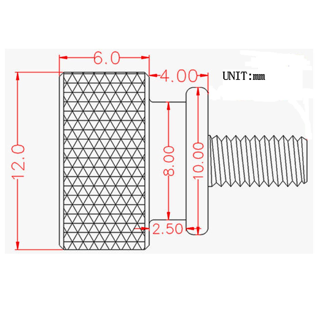 uxcell 10pcs Purple 6#-32 Fully Threaded Knurled Thumb Screws for PC Computer Case - Perfect for DIY PC Building & Hardware Upgrades
