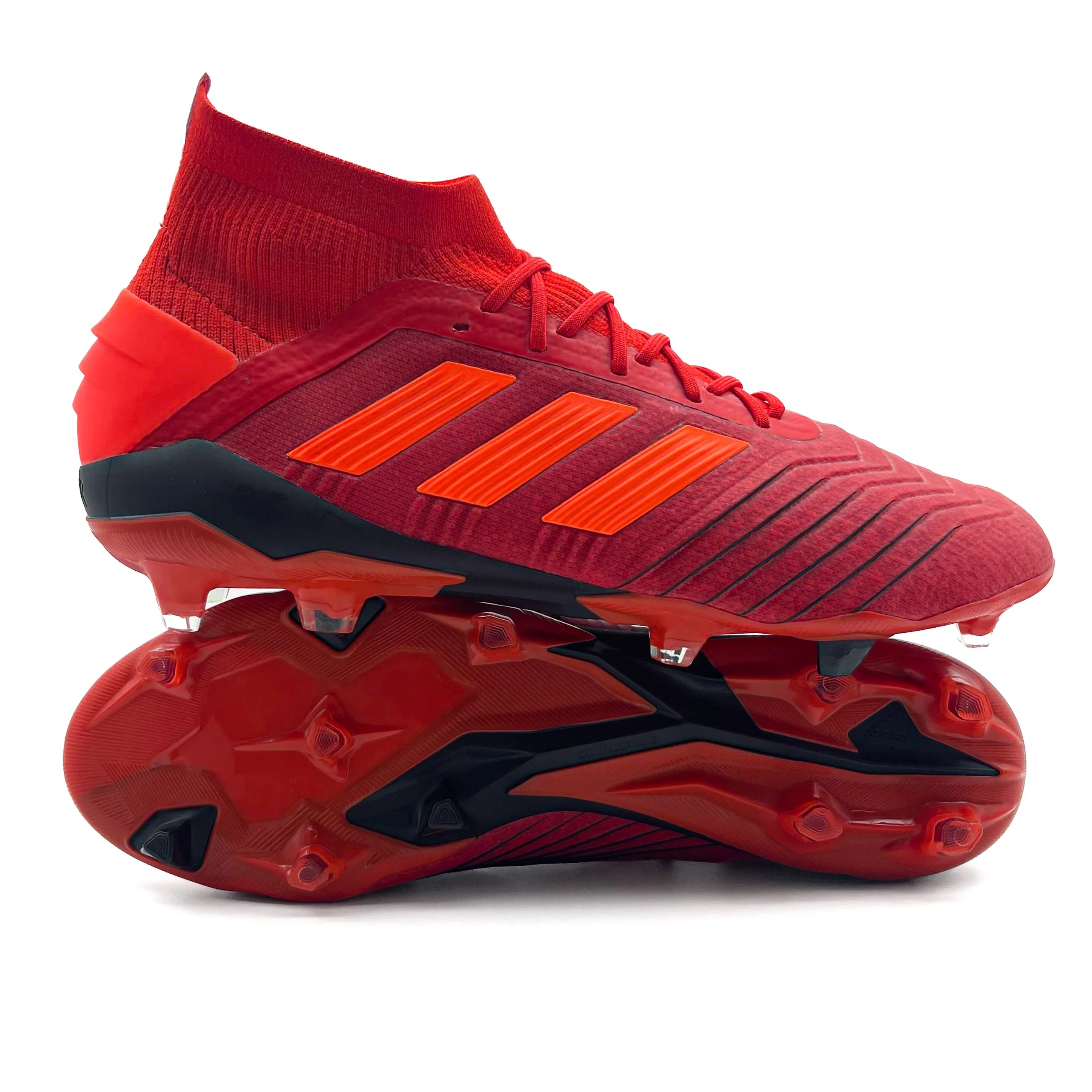 Adidas Predator 19.1 FG Soccer Cleats - Men's Football Shoes in Active Red | Firm Ground Outdoor Playing Surfaces | Perfect for Matches, Training & Competitive Games