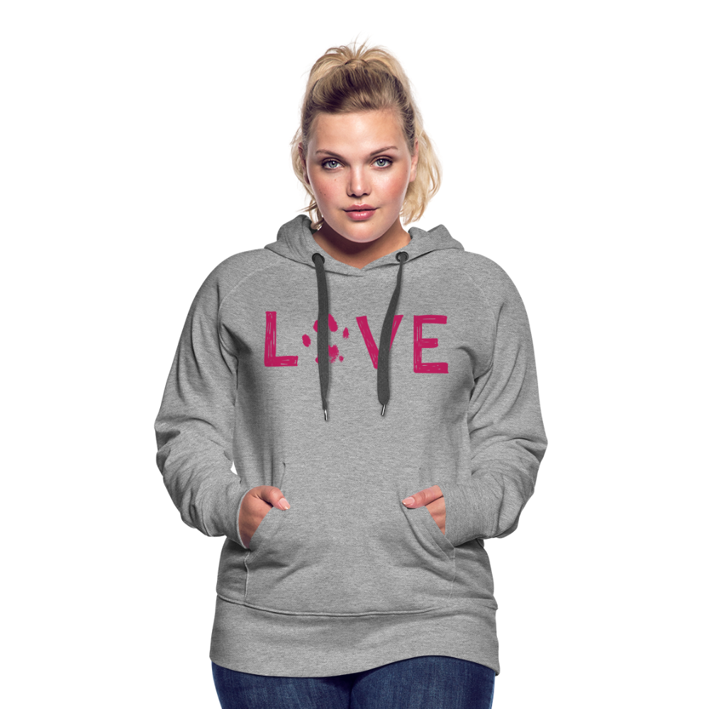 Love Pawprint Contoured Premium Hoodie - Soft & Comfortable Pet Lover Sweatshirt for Women & Men | Perfect for Casual Wear, Dog Walks & Cozy Evenings