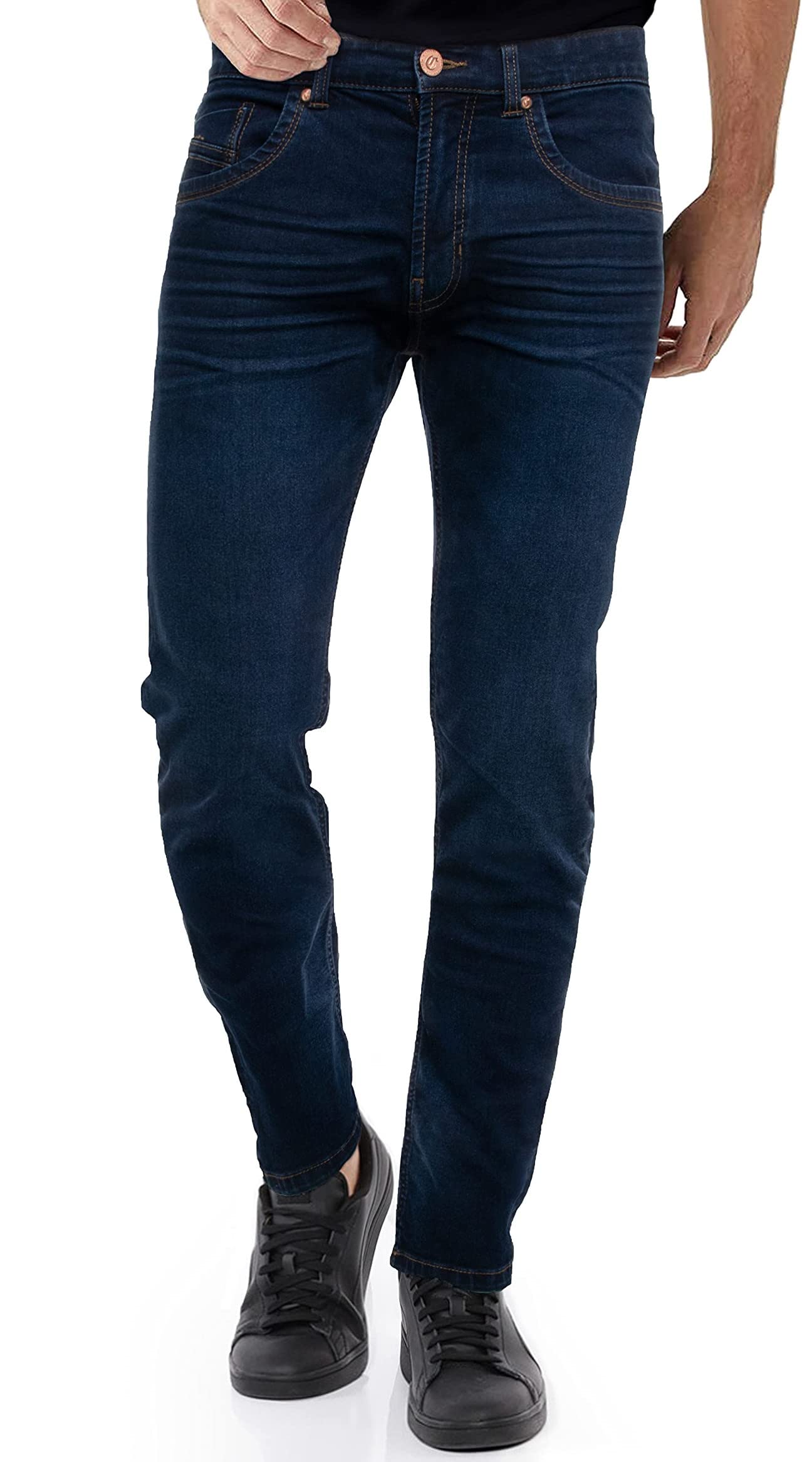 CULTURA AZURE Men's Skinny Stretch Jeans | Regular Fit for Casual Wear