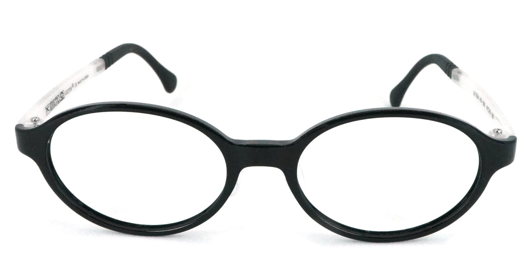 Kids Plastic Eyeglasses KR560 - Black Frame for Boys & Girls, UV Protection, Lightweight & Durable for School, Reading, and Outdoor Activities