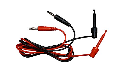 36 Inch Mini Hook to Banana Plug Test Cable - High-Quality Male Connector for Electronics, Lab Equipment & Audio Devices