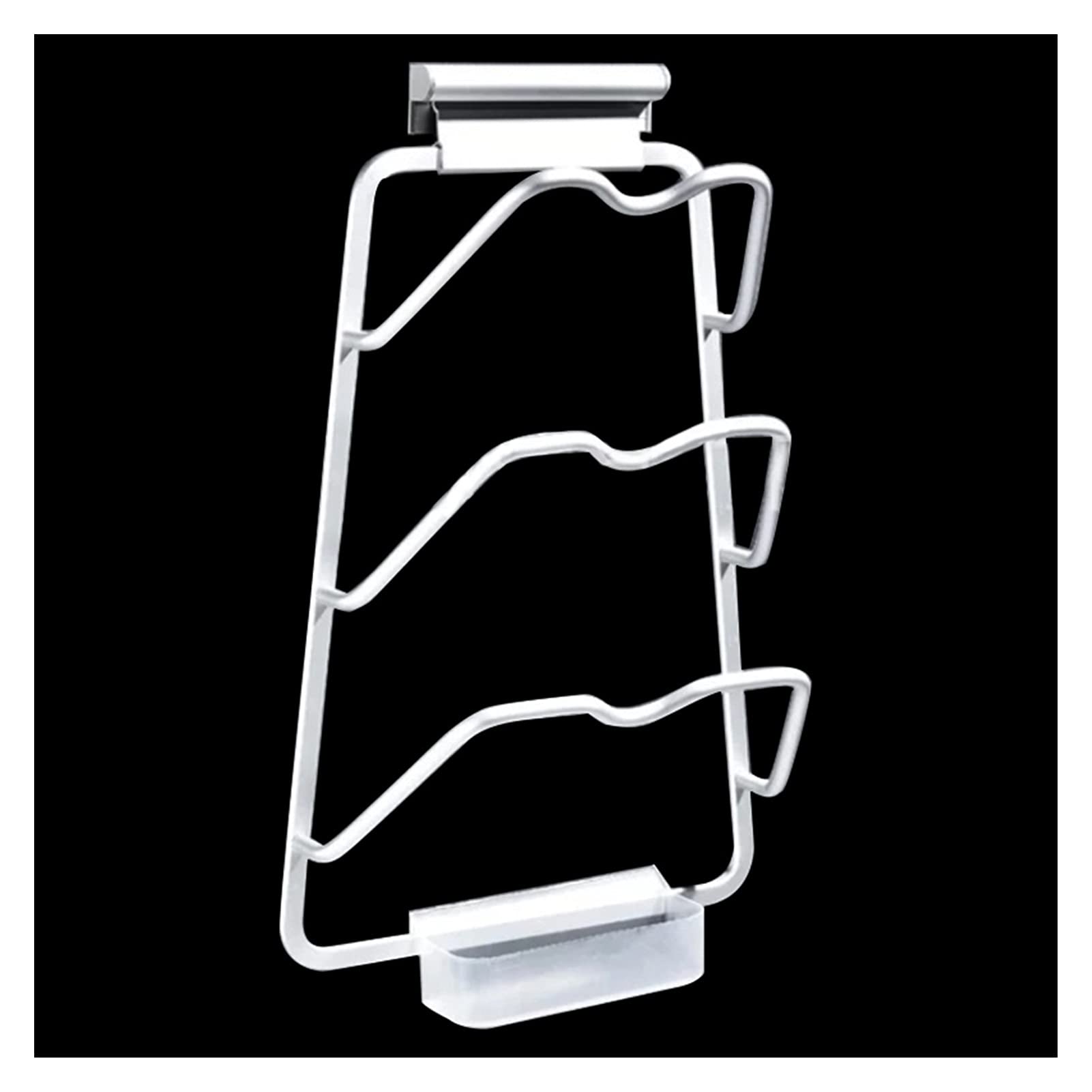 Aluminum Pot Lid Organizer Rack - Wall Mounted Kitchen Storage Holder for Pan Lids & Covers | Space Saving Kitchen Accessory for Pots & Pans Organization (Ideal for Small Kitchens & Cluttered Countertops)