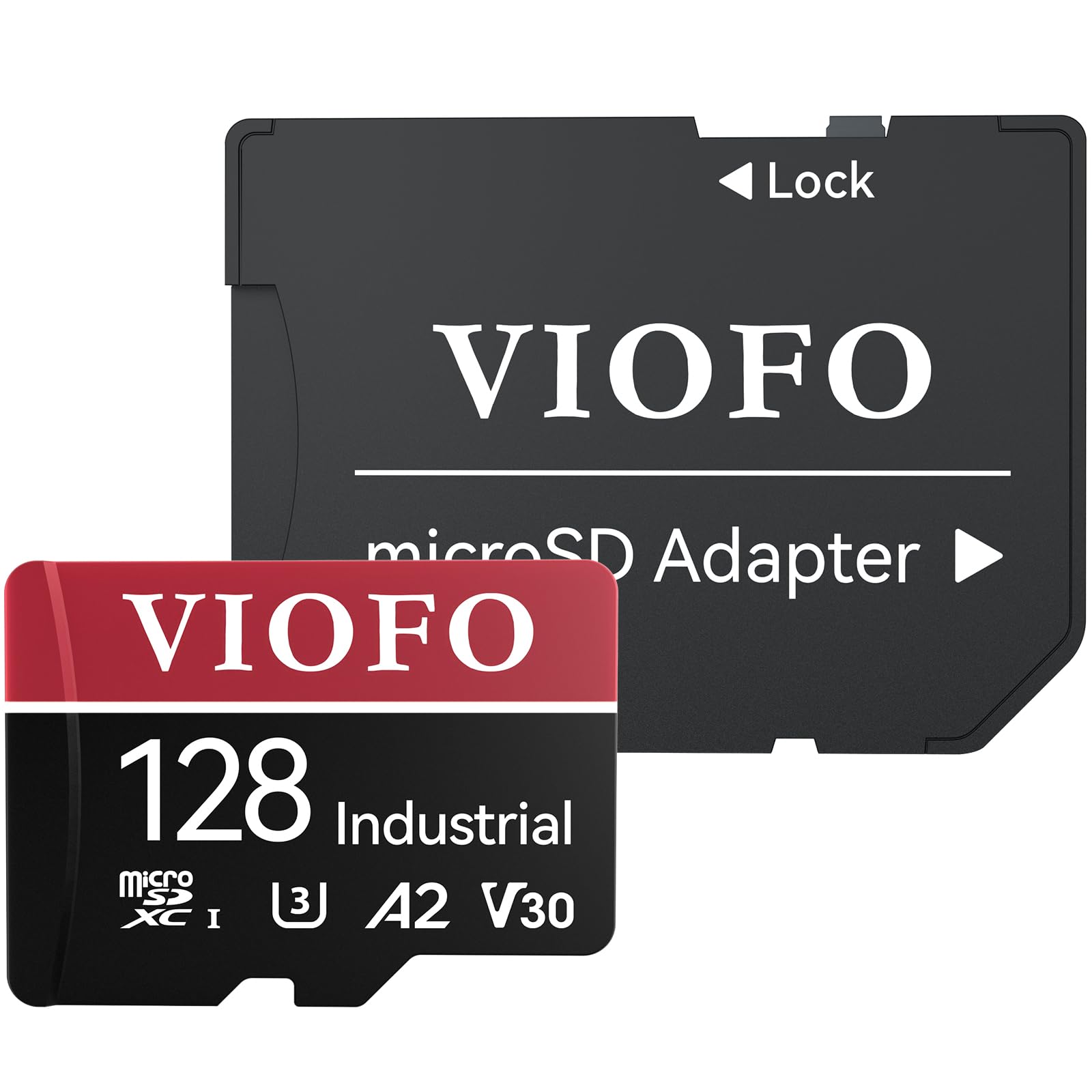 VIOFO 128GB Industrial Grade microSD Card - U3 A2 V30 High Speed Memory Card with Adapter for 4K Ultra HD Video Recording - Perfect for Dash Cams, Security Cameras & Action Cameras