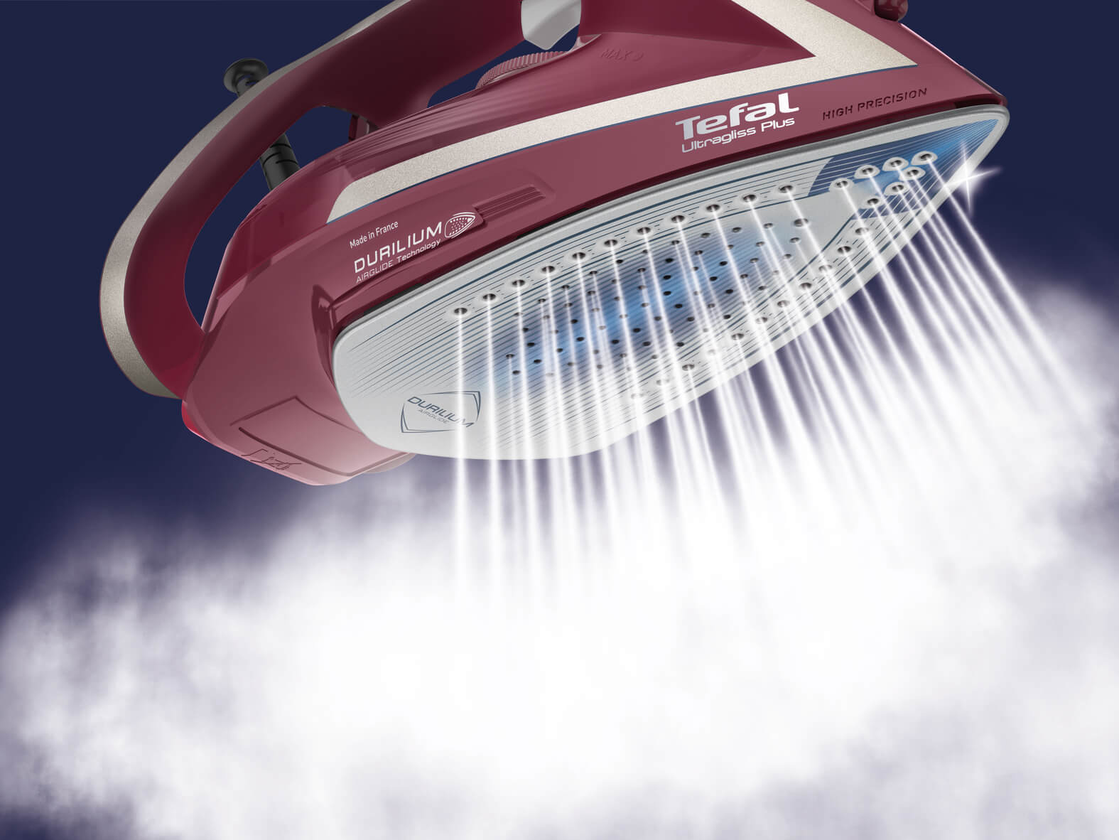 Tefal Ultragliss Anti Calc Plus Steam Iron FV6845 - Professional 1800W Anti-Drip Iron with Self-Cleaning System for Wrinkle-Free Clothes | Perfect for Home, Office & Travel Use