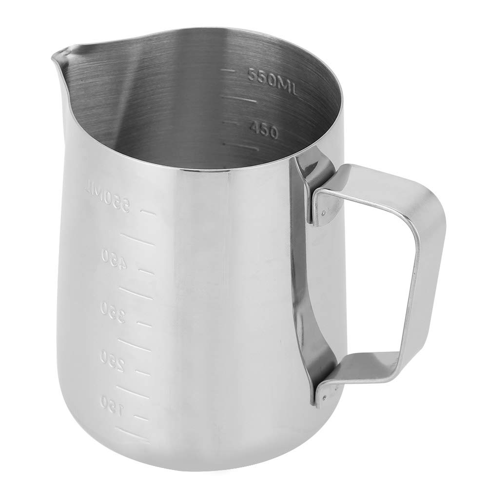 Premium Stainless Steel Milk Frothing Pitcher for Espresso & Latte Art - Barista-Grade Coffee Steaming Pitcher for Perfect Foam - Ideal for Home & Cafe Use