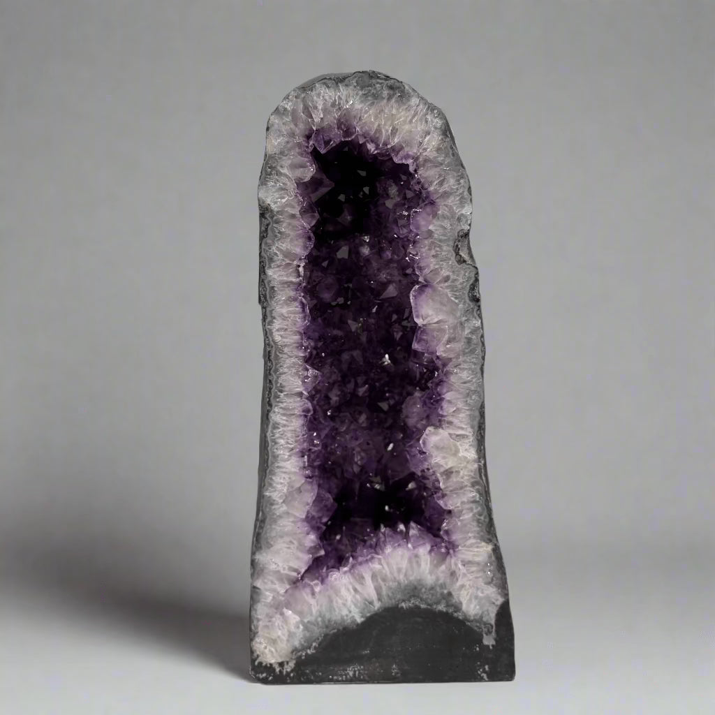 Natural Amethyst Geode Cathedral from Brazil - 20 to 52 lbs - Large Healing Crystal for Home Decor, Meditation & Spiritual Gifts