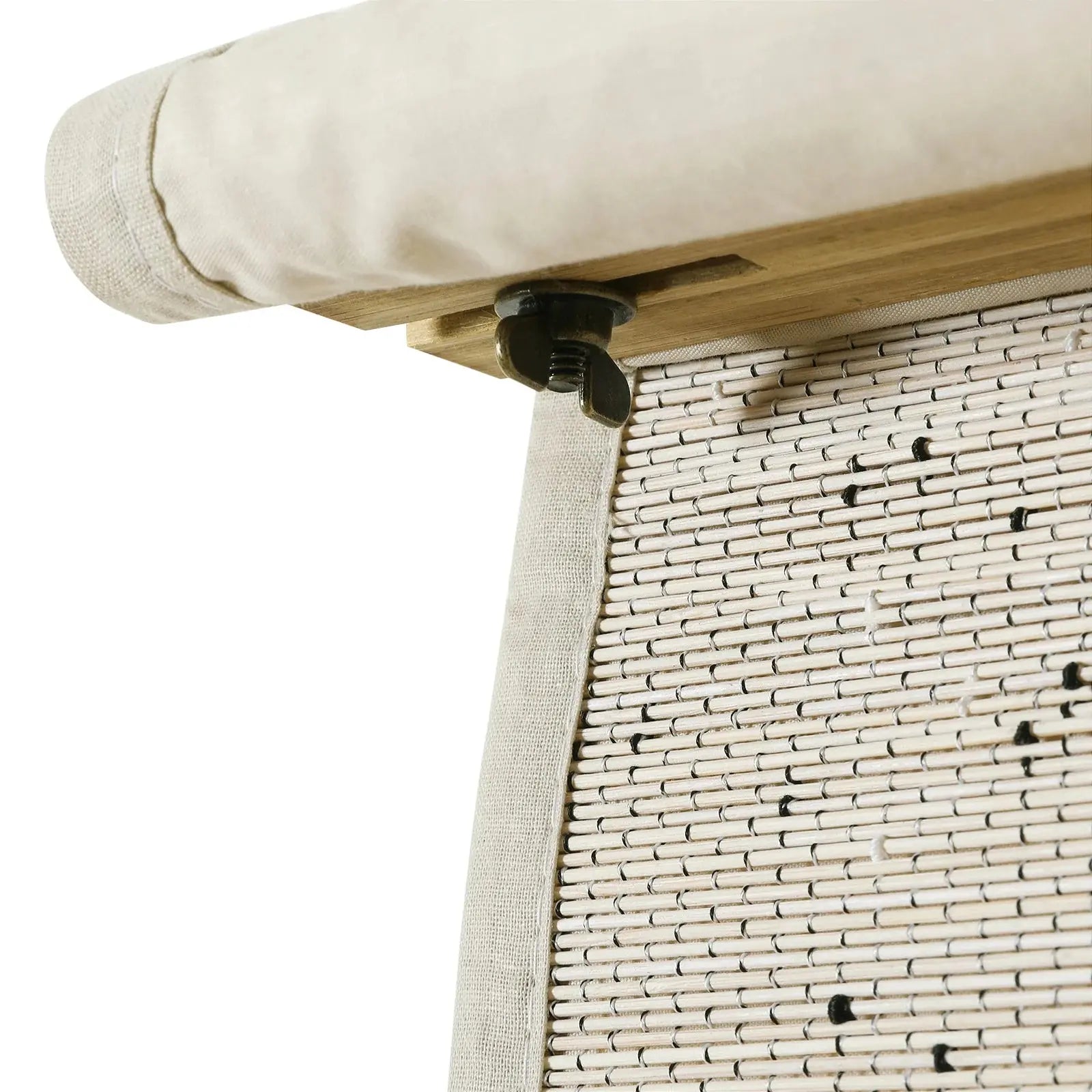 Sybil Bamboo Roman Shade - Winter White Window Treatment | Natural Eco-Friendly Blinds for Living Room, Bedroom & Office