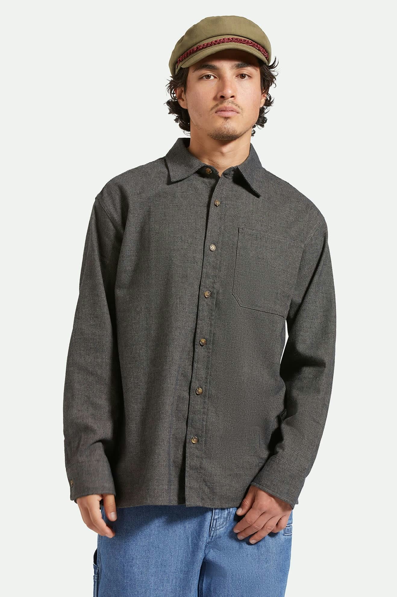 Selden Long Sleeve Overshirt - Mixed Tweed Jacket for Men | Casual Layering & Outdoor Wear | Perfect for Fall & Winter Fashion