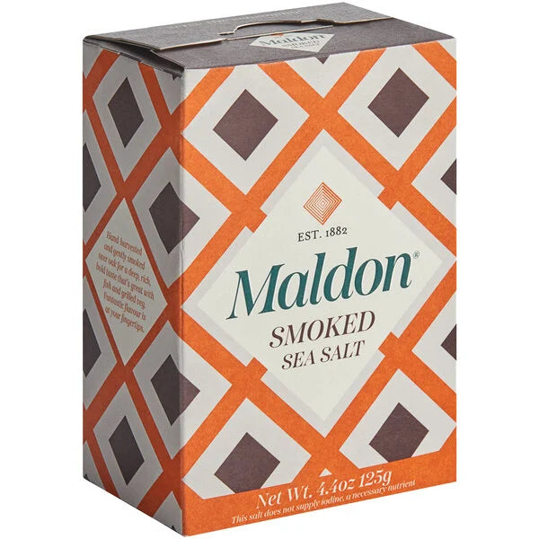 Maldon Smoked Sea Salt Flakes - Premium Natural Gourmet Salt for Cooking, Grilling & Seasoning - Perfect for Steaks, Seafood & Vegetables