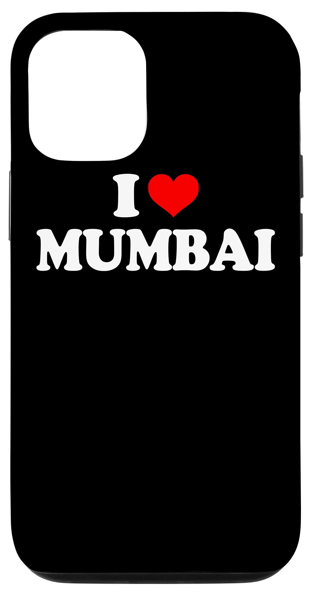 iPhone 12/12 Pro Case with 'I Love Mumbai' Design - Trendy Protective Phone Cover for Travel Lovers & Mumbai Fans
