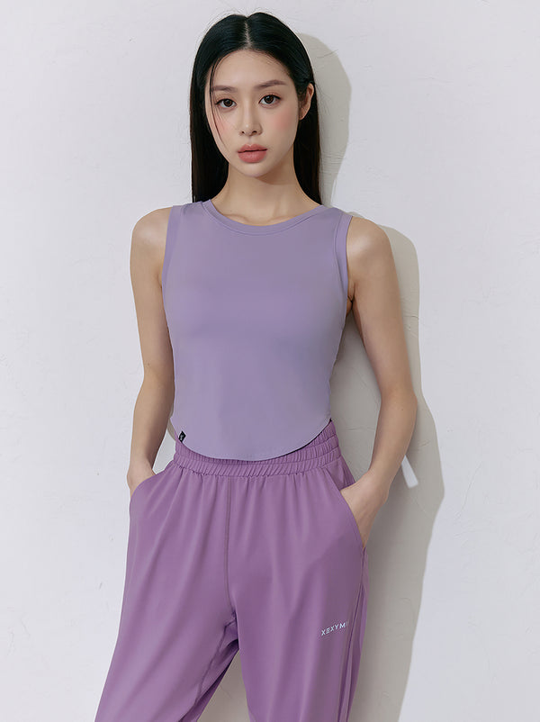 XELLA Lightweight Round Neck Sleeveless Blouse for Women - Perfect for Summer, Office Wear & Casual Outfits