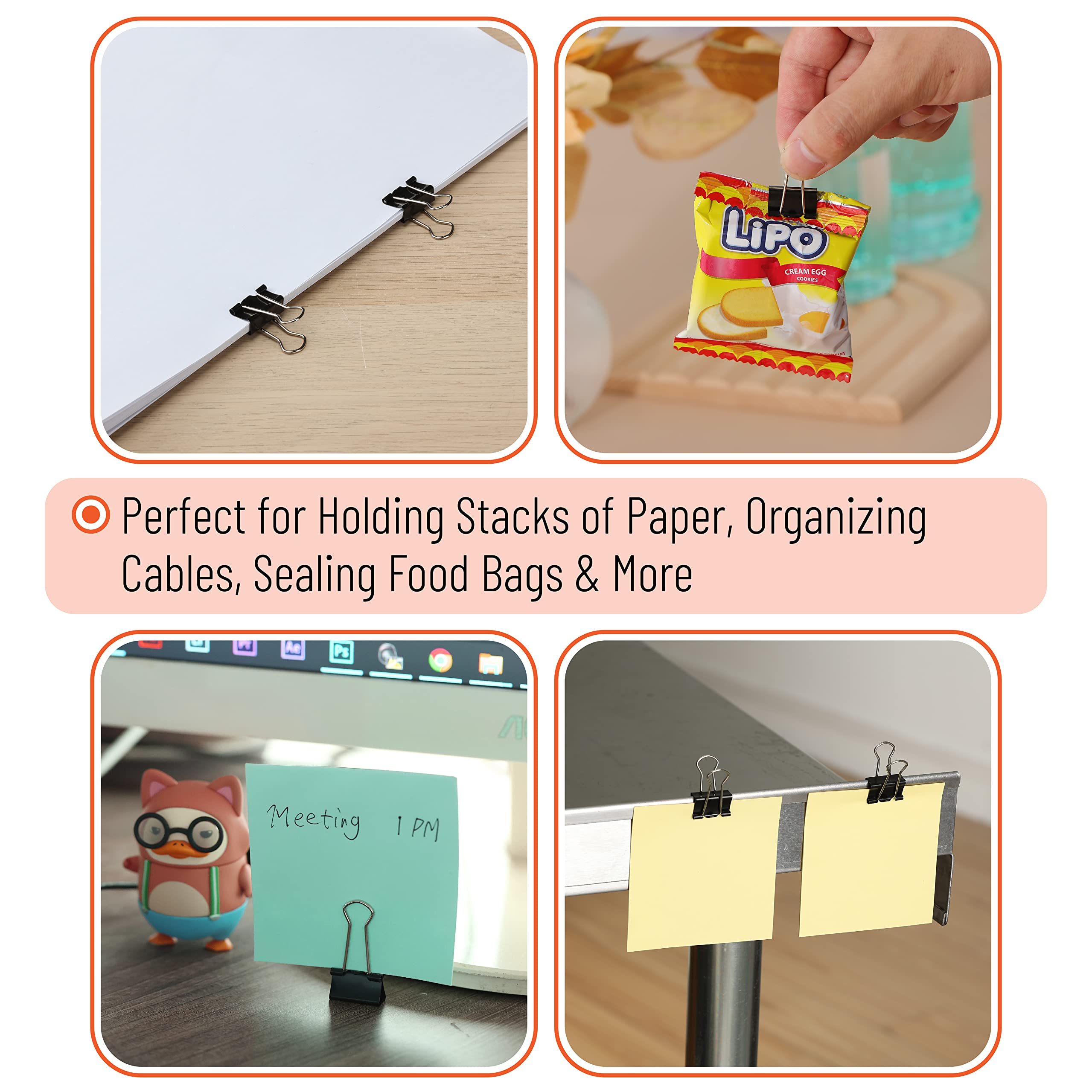 Mr. Pen Small Binder Clips 0.75 Inch, 50-Pack Black Mini Paper Clips for Office Documents, School Projects, Crafting & Organizing Papers