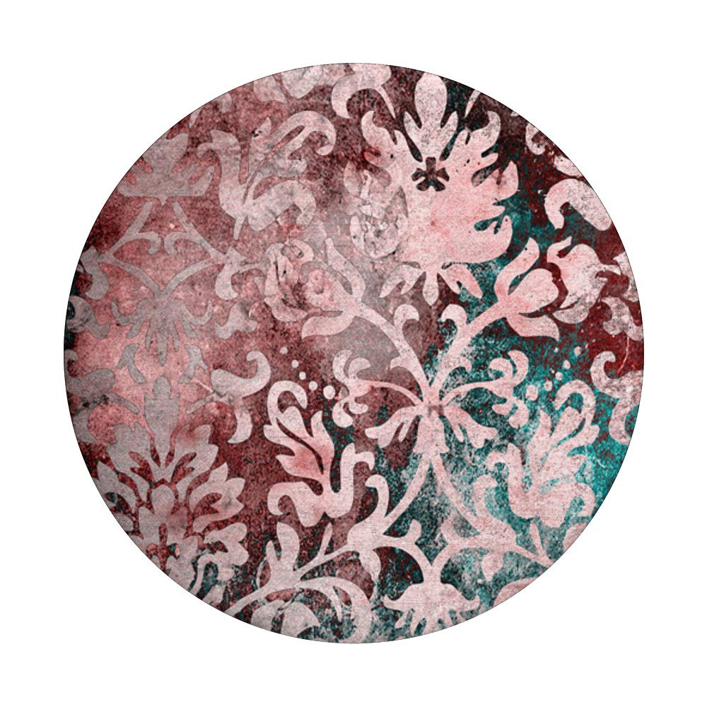 Elegant Pink Damask Floral Design Women's Scarf - Perfect for Parties, Weddings & Special Occasions