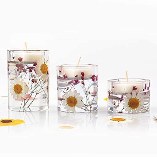VALINK DIY Crystal Epoxy Candle Holder Silicone Mold - Resin Candle Making Kit for Home Decor, Wedding Centerpieces & Bar Accessories - Perfect for Handmade Crafts, Gifts & Kitchen Decorations