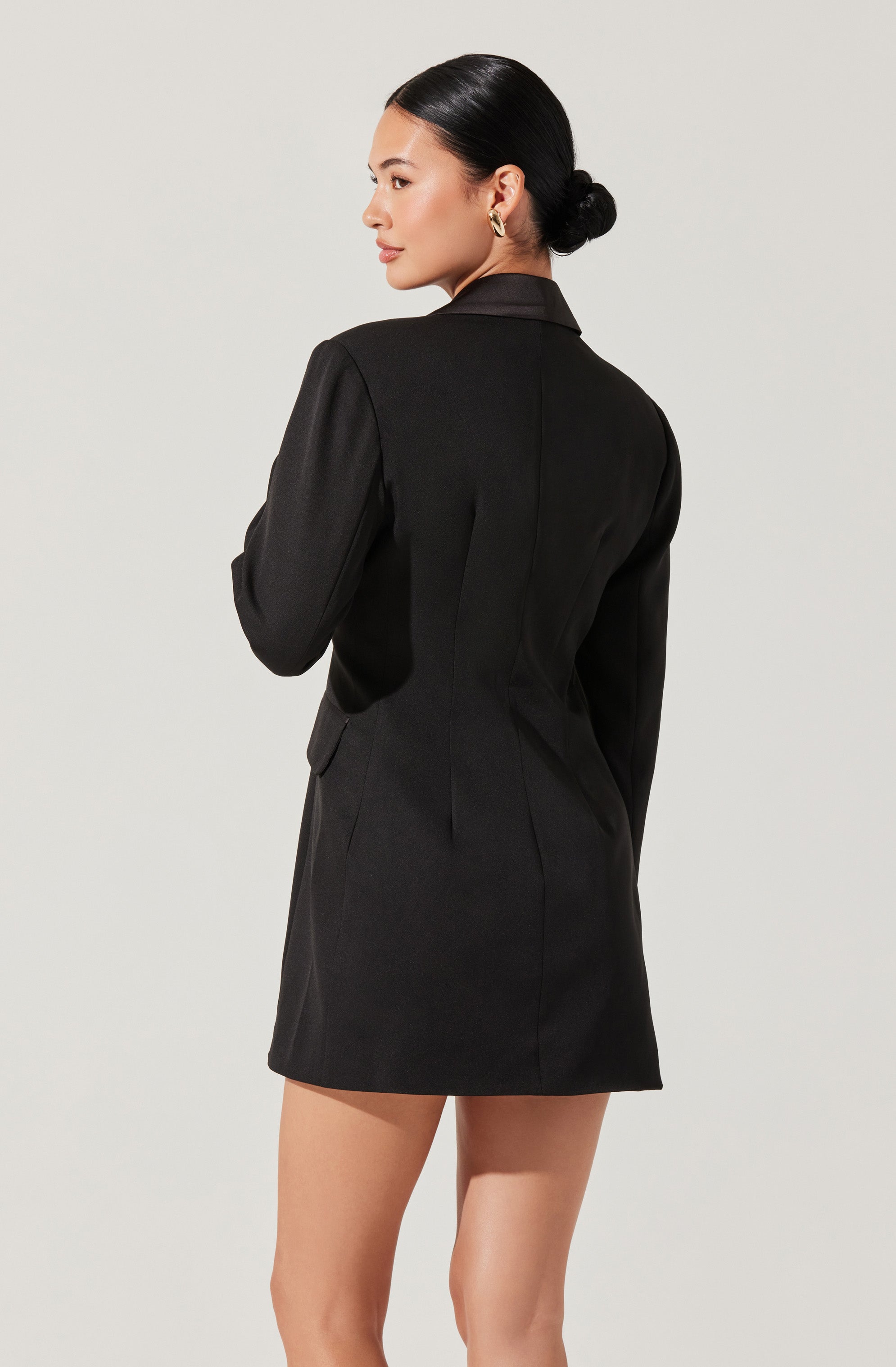 Elegant Tuxedo Blazer Mini Dress for Women - Formal Cocktail Party & Evening Wear - Perfect for Weddings, Prom, and Office Events