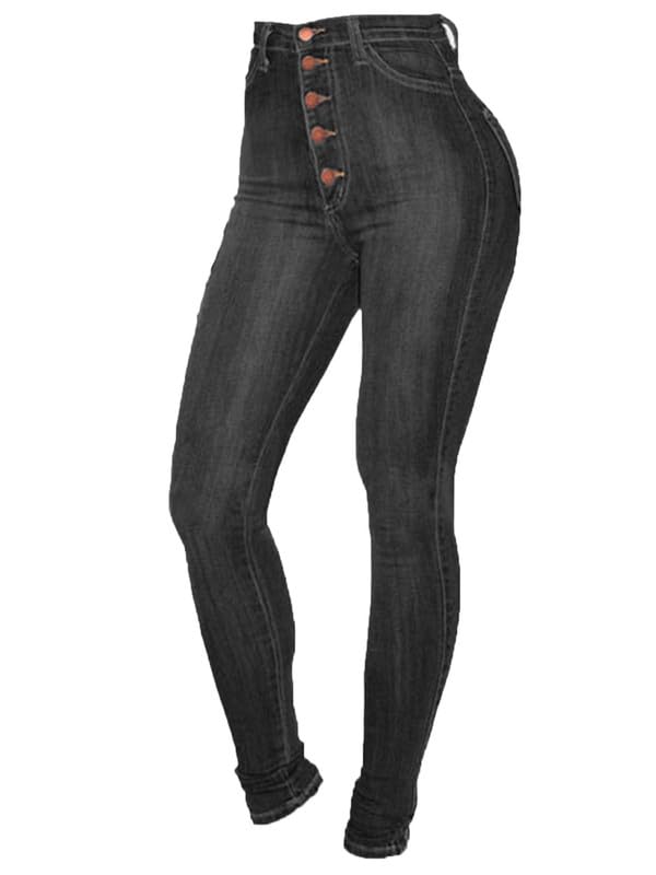 Women's High Waist Skinny Jeans - Stretch Denim for Curvy Fit | Everyday Wear