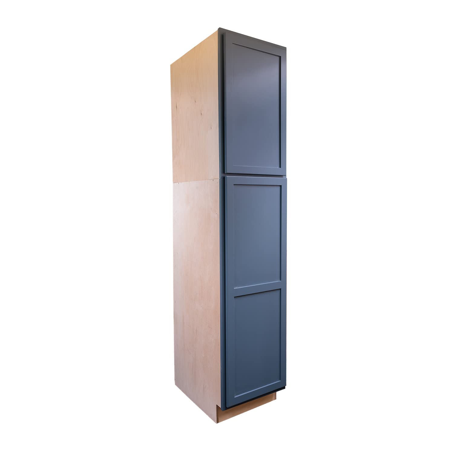 Quicklock RTA Ready-to-Assemble Shaker Style Base Kitchen Cabinet - 100% Hardwood American Made with Soft Close Hardware - Needlepoint Navy 24