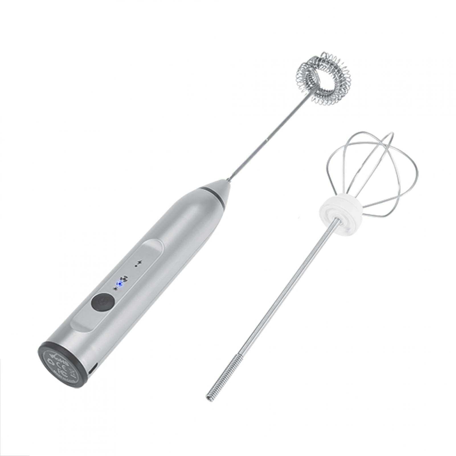 Best Electric Milk Frother - Handheld Stainless Steel Foam Maker for Coffee, Latte & Cappuccino - Quiet & Powerful Kitchen Tool for Home Baristas (Black/White/Silver) - Perfect for Morning Coffee, Hot Chocolate & Matcha Drinks