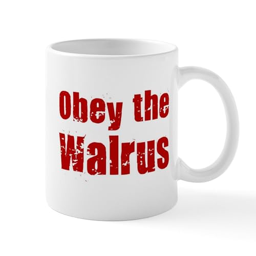 White - Obey The Walrus Mug
