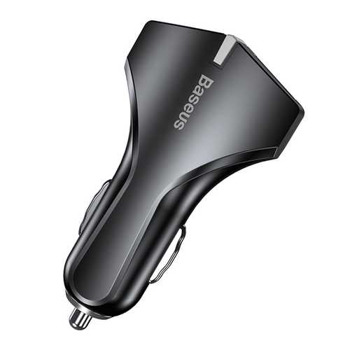 Baseus QC3.0 3A Dual USB Fast Car Charger with LED Indicator - Compatible with iPhone X/8/8 Plus, OnePlus 5, Tablets & More - Perfect for Road Trips & Daily Commuting