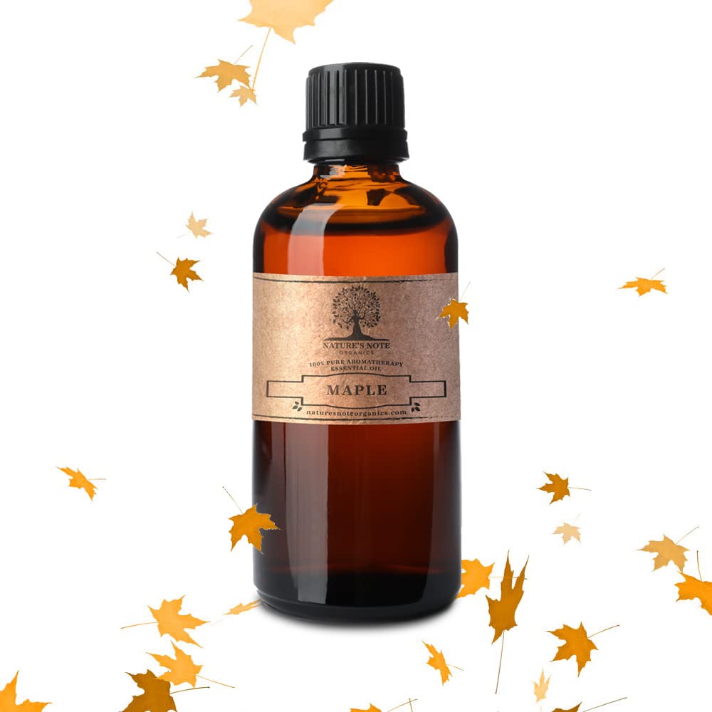 Nature's Note Organics 100% Pure Maple Essential Oil - 4 Fl Oz Aromatherapy Grade for Diffusers, Massage & Relaxation | USDA Certified Organic
