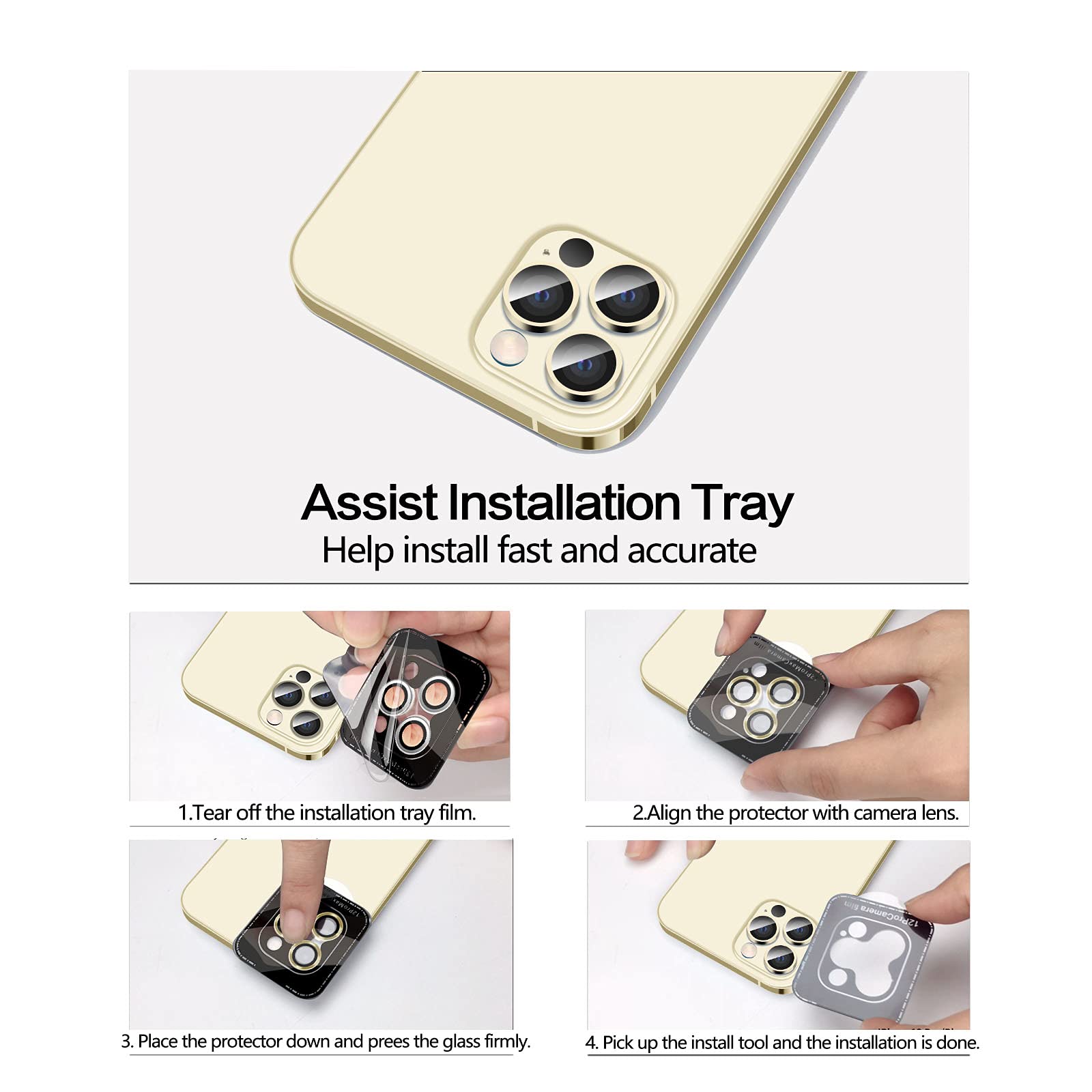Premium Tempered Glass Camera Lens Protector for iPhone 13 Pro (6.1