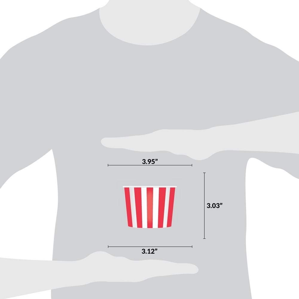 UNIQ 1000-Count 12 oz Disposable Paper Cups - Red Striped Design | Bulk Pack for Ice Cream, Yogurt, Gelato, Desserts | Hot & Cold Food Safe | Perfect for Parties, Cafes, Catering & Frozen Treat Businesses