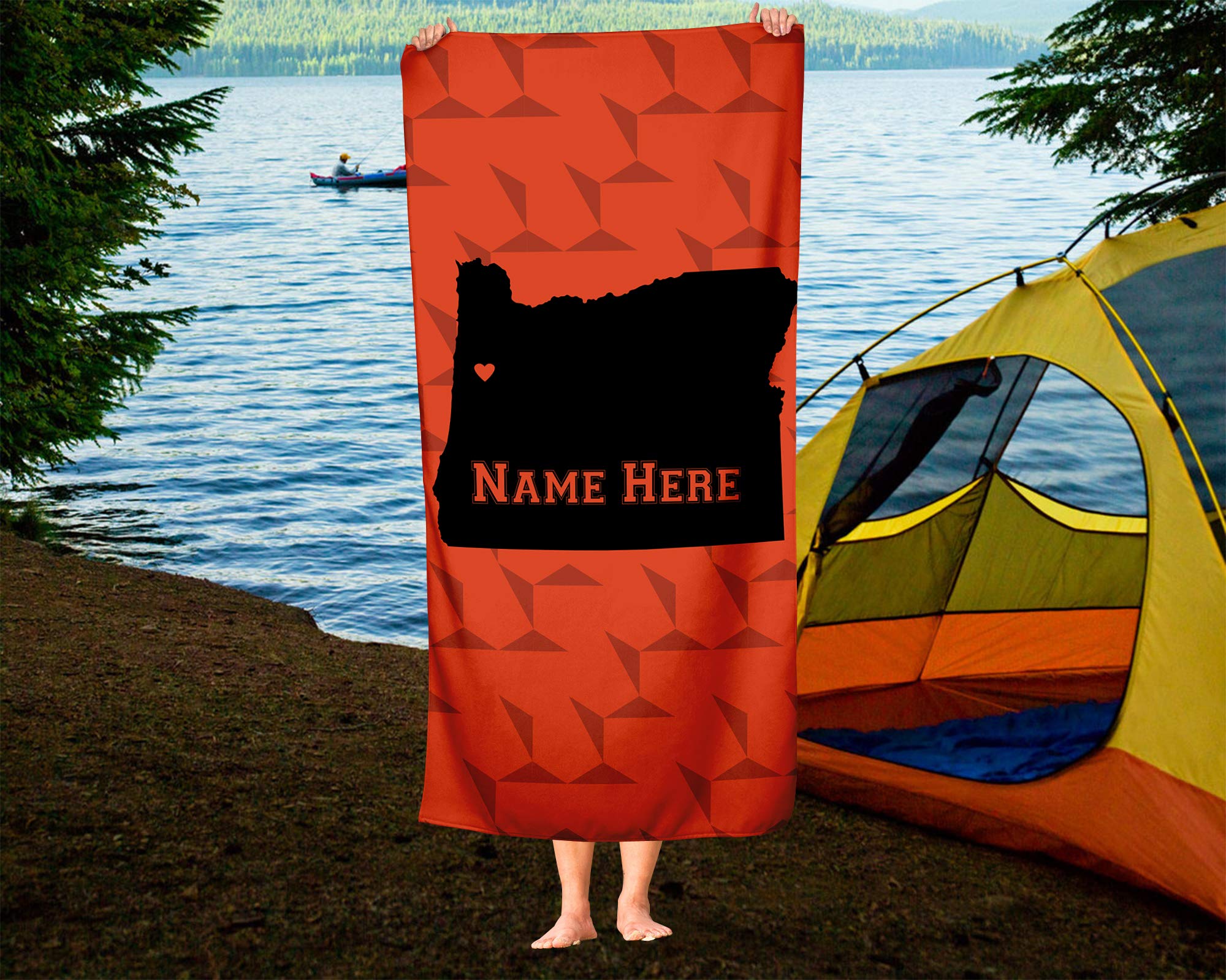 Custom Oregon State Pride Beach & Bath Towel - Personalized Medium & Large Towels for Adults & Kids - Perfect for College Football, Basketball Games, Beach Trips & Home Decor