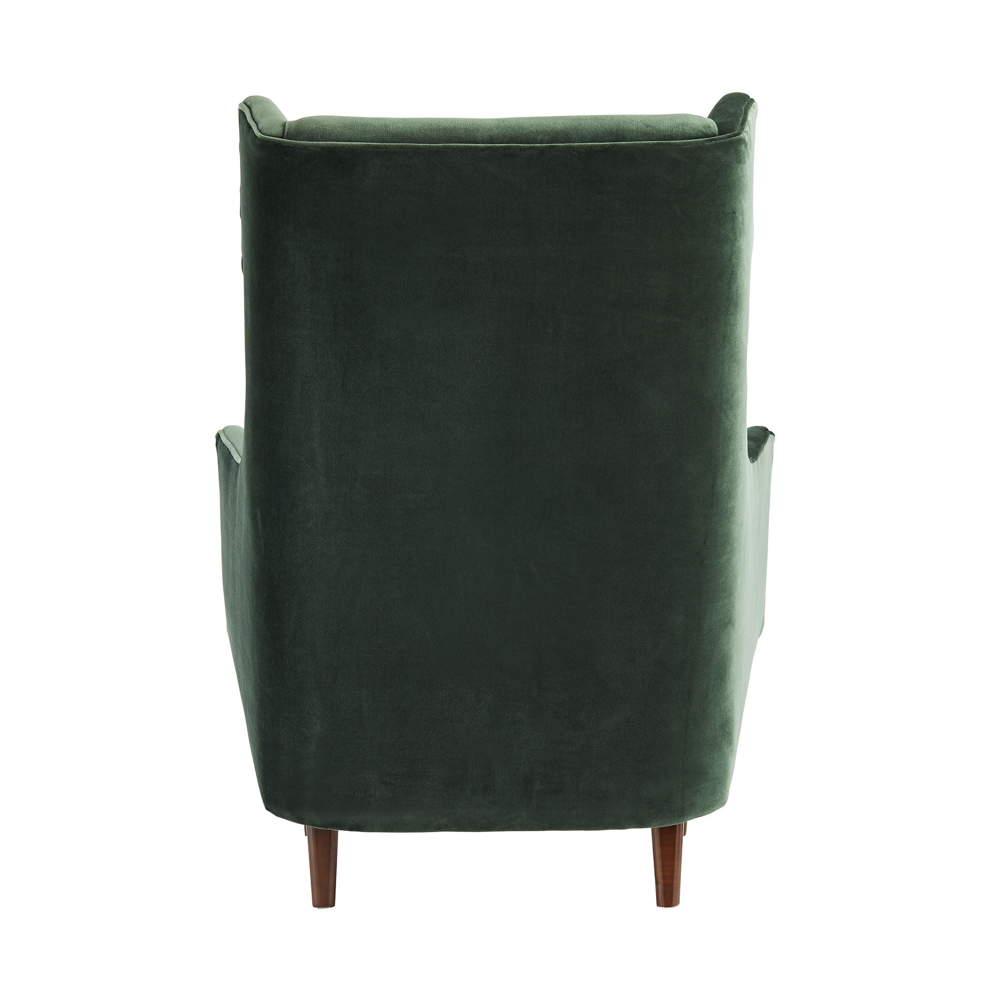 Budelli Wing Chair in Forest Velvet - Luxurious Velvet Accent Chair for Living Room, Bedroom, or Office - Perfect Reading Chair & Cozy Lounge Seating