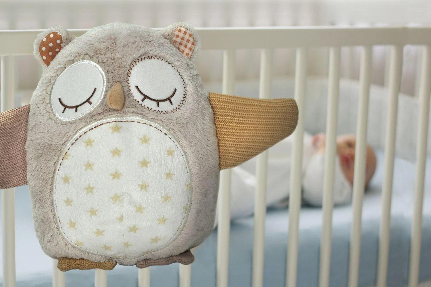 Cloud B Nighty Night Owl On the Go™ - Portable Night Light for Kids Travel, Baby Sleep Soother with Soft Glow & Gentle Lullabies - Perfect for Bedtime, Nursery, Strollers & Road Trips